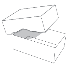 Æske med udskæring i låg