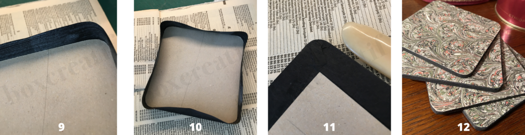 Brug papirstumper til små fine coasters